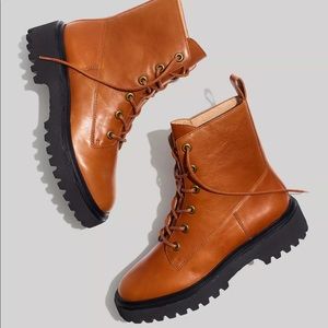 Madewell Rayna lace up boot in leather